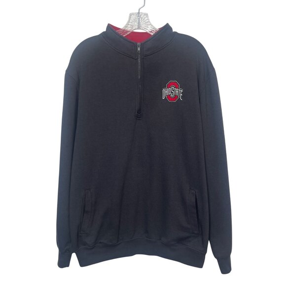 Ohio State 1/4 Zip Pullover Sweatshirt Mens Large Gray Colosseum Fanwear NCAA - Picture 1 of 7